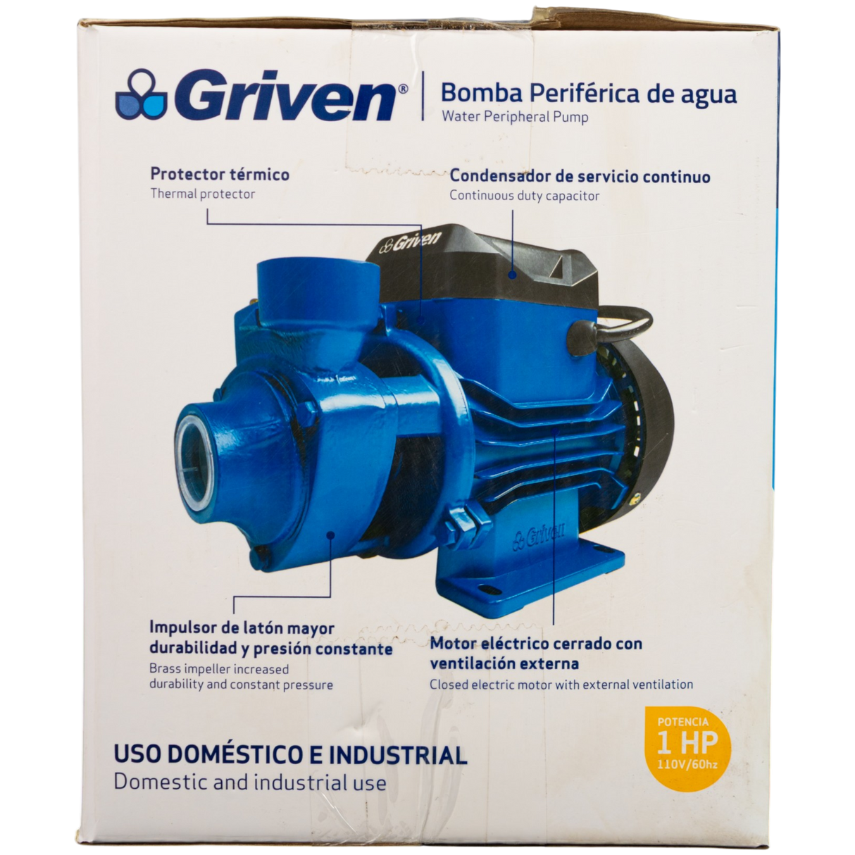 Bomba Agua Periférica 1hp 750w Griven