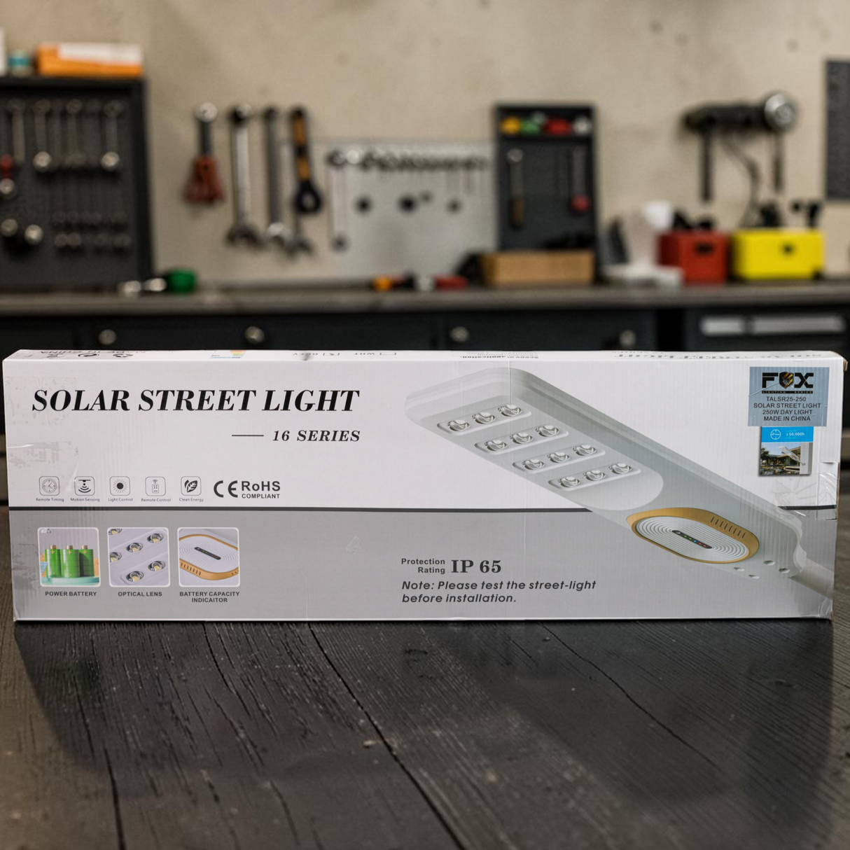 Reflector De Alumbrado Público Led Panel Solar 250w Fox