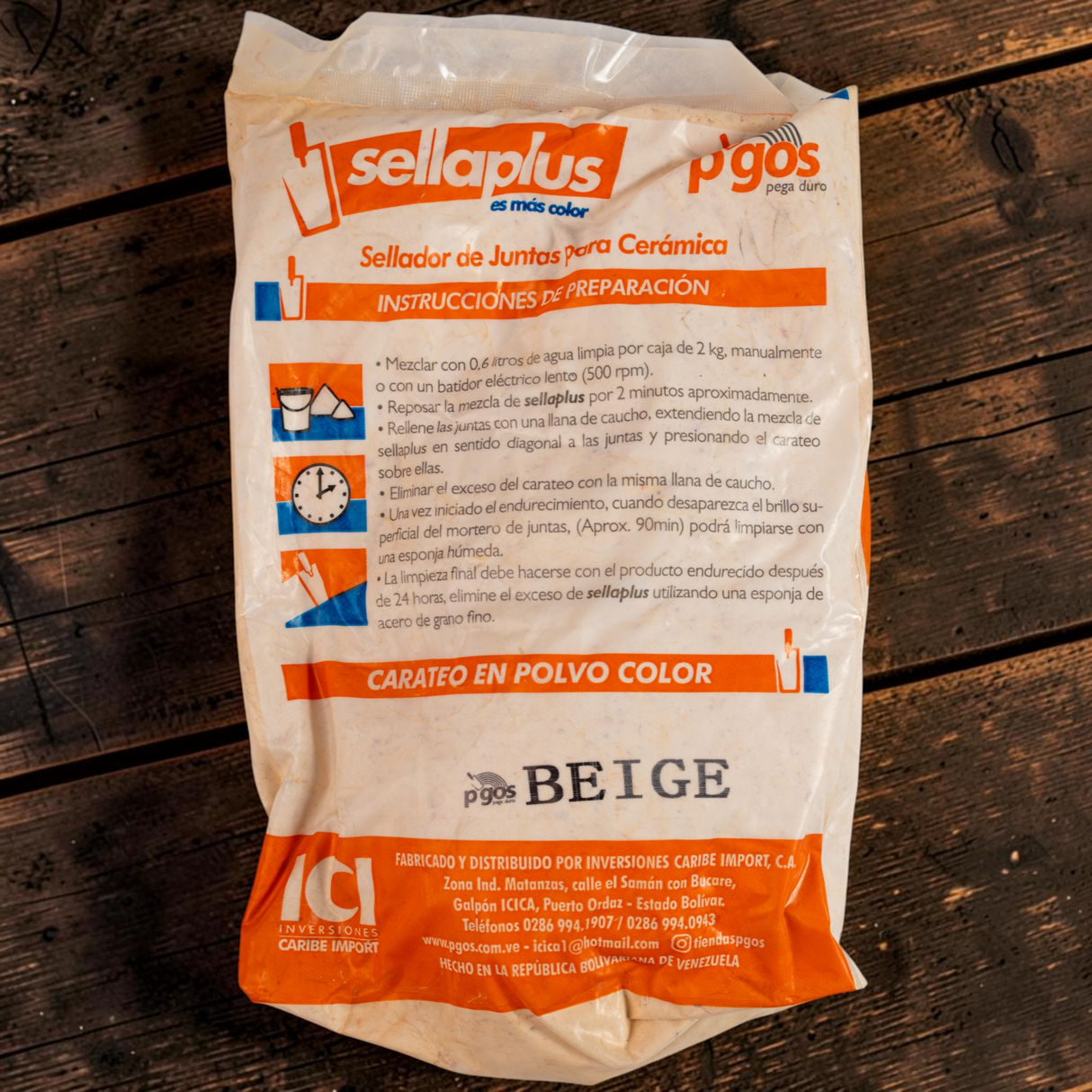 Sellador De Juntas Para Cerámica 2kg Carateo Beige Sellaplus
