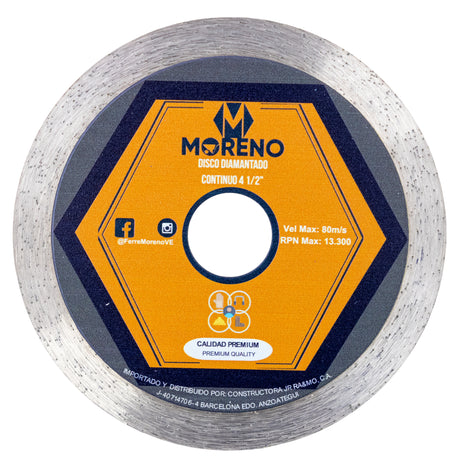 Disco Corte Diamantado 4 1/2 Continuo Moreno - GASKA