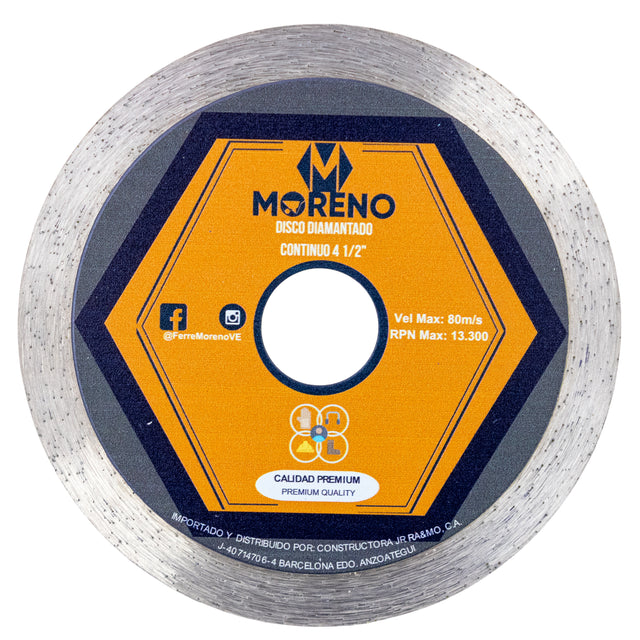 Disco Corte Diamantado 4 1/2 Continuo Moreno - GASKA