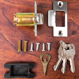 Cerradura De Pomo Color Plata Para Puerta De Madera Tauro