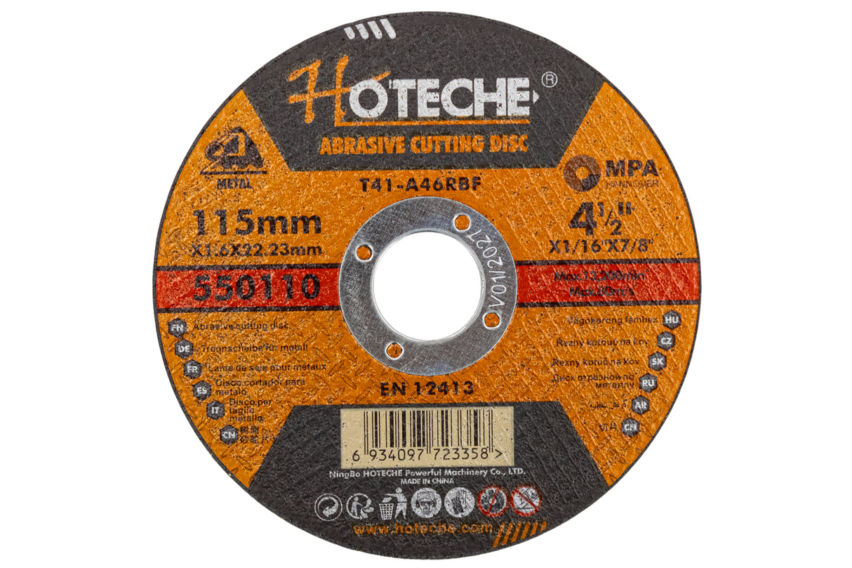 Disco Corte Metal 115mm 4"1/2 Hoteche