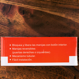 Cerradura De Pomo Color Madera Para Puerta De Madera Tauro