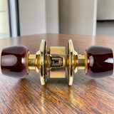 Cerradura De Pomo Color Madera Para Puerta De Madera Tauro