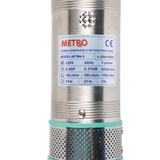 Bomba De Agua Sumergible 1/2hp 220v Pozo Profundo Metrox