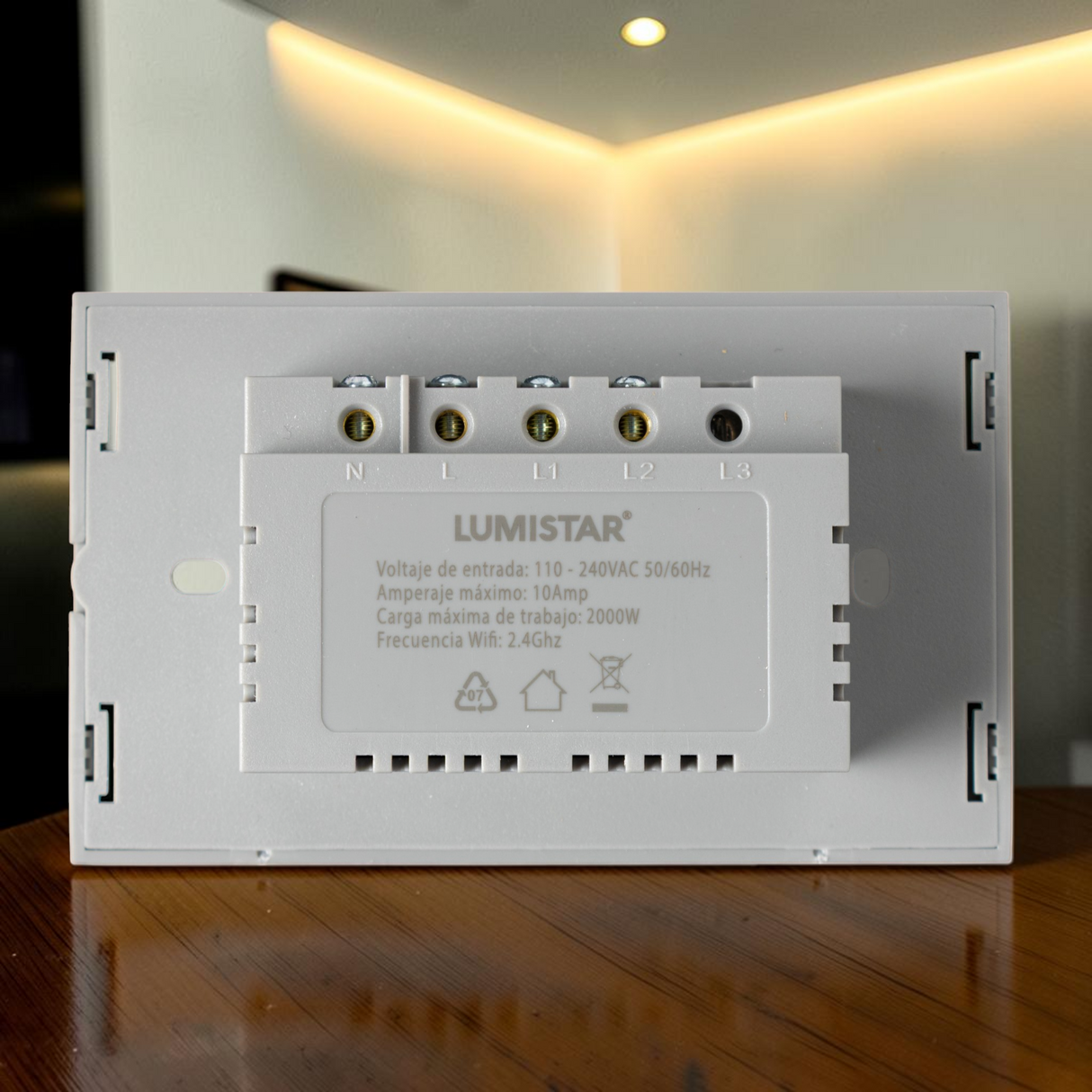 Interruptor Wifi Inteligente 2 Botones Doble Lumistar