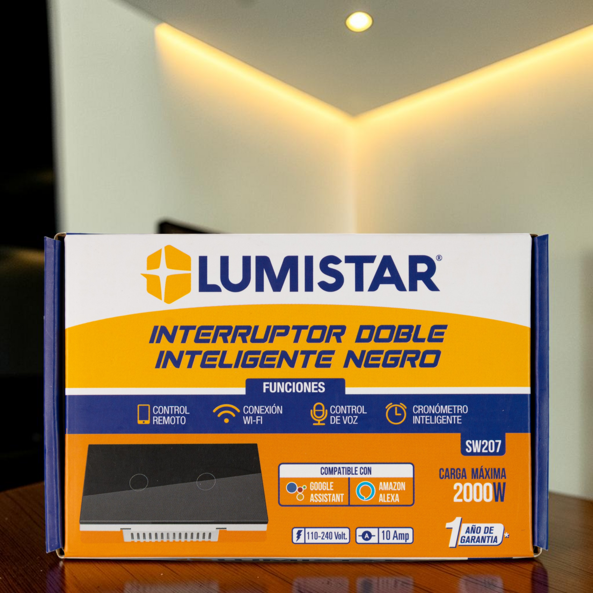 Interruptor Wifi Inteligente 2 Botones Doble Lumistar