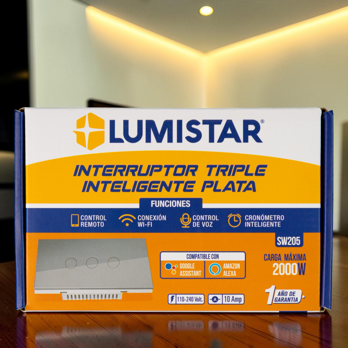 Interruptor Wifi Inteligente 3 Botones Tripe Lumistar