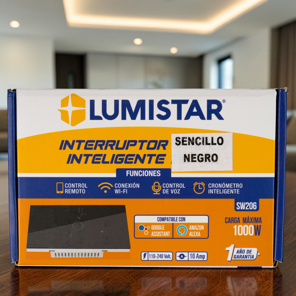 Interruptor Wifi Inteligente 1 Botón Sencillo Lumistar
