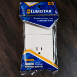Interruptor Toma Corriente 3way Plata Lumistar