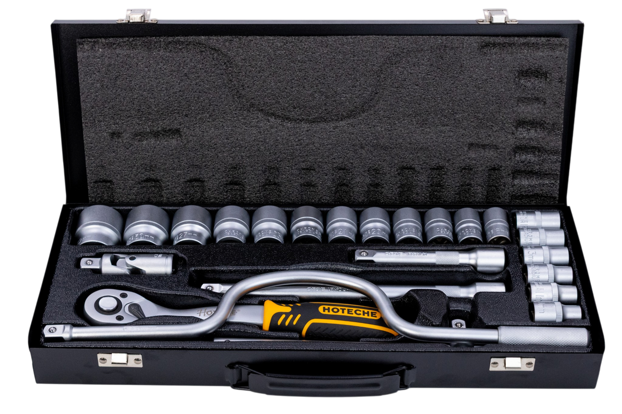 Juego Set Rachet 1/4 Dados Milimétricos Destornillador 24pzs