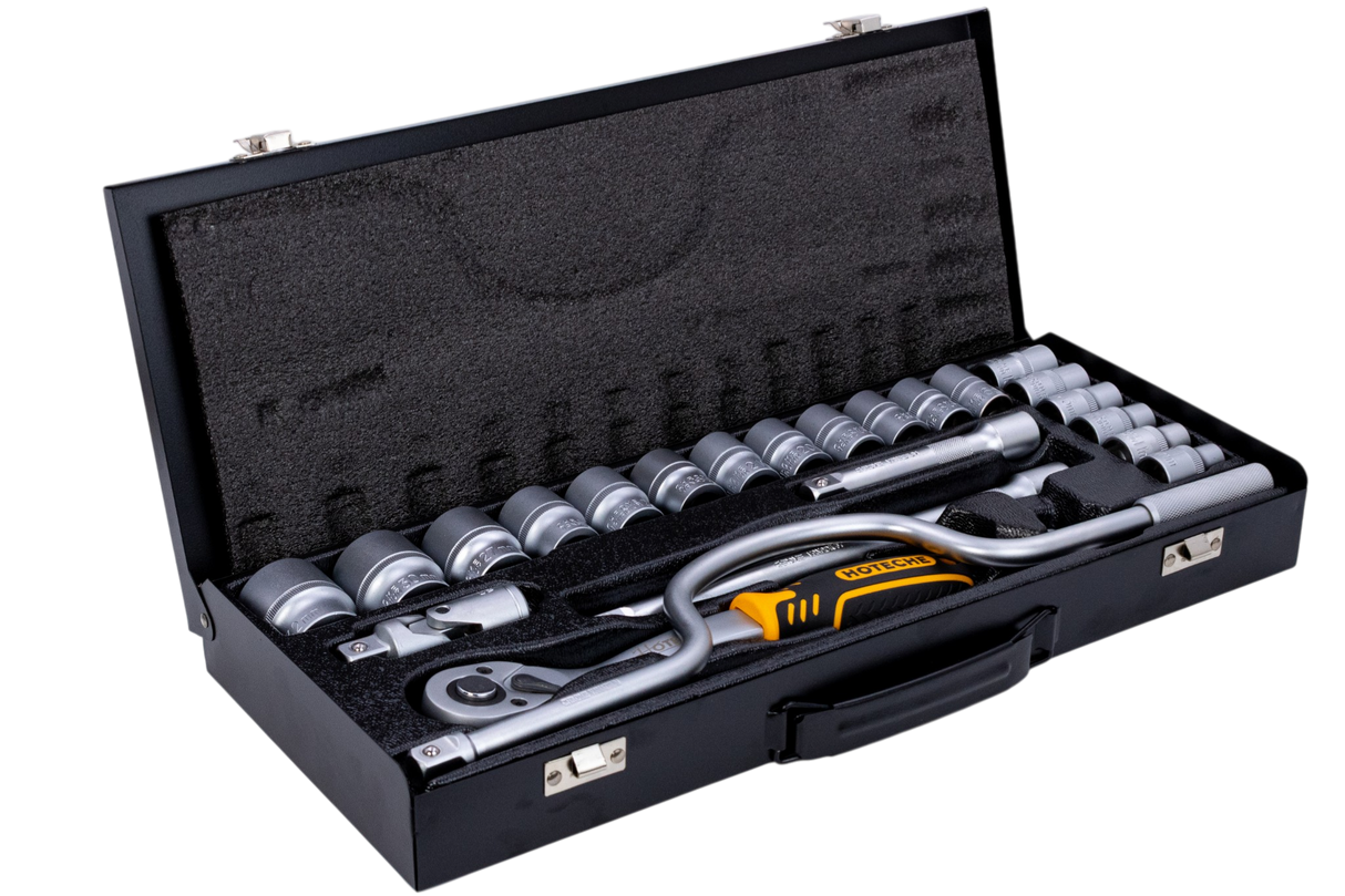 Juego Set Rachet 1/4 Dados Milimétricos Destornillador 24pzs