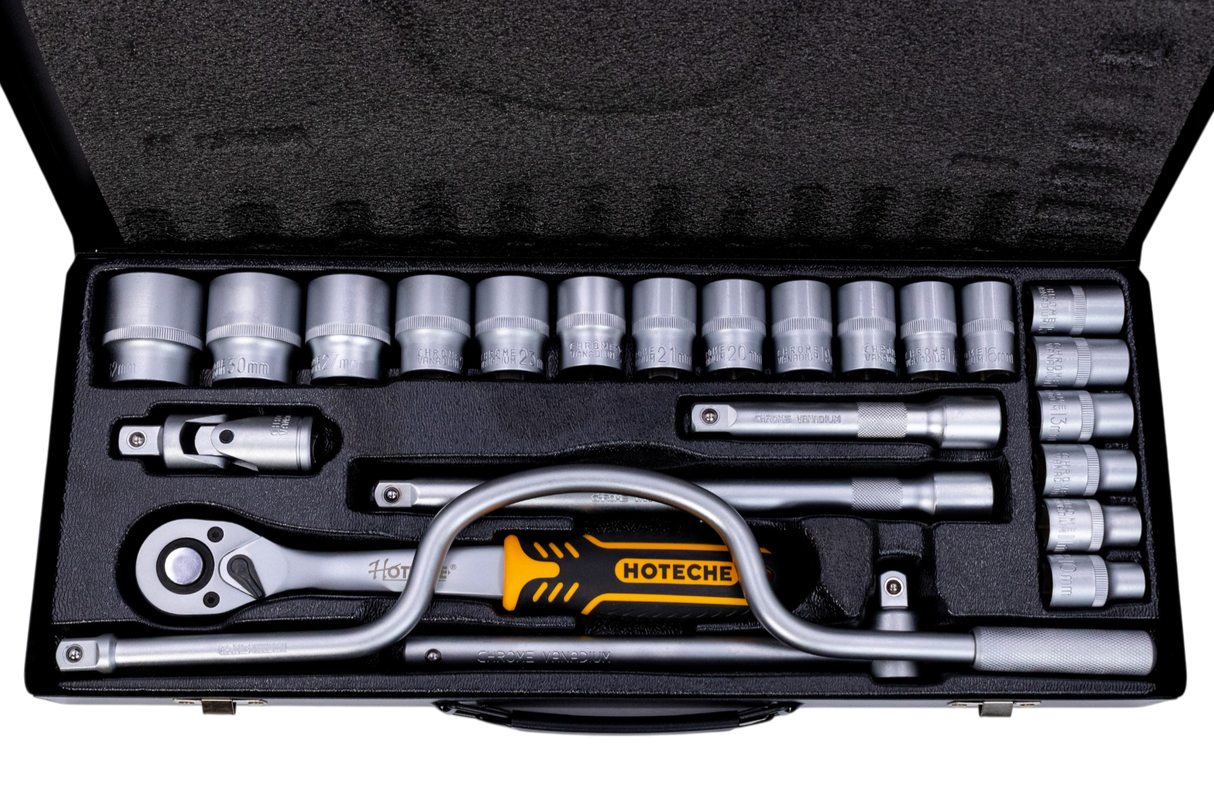 Juego Set Rachet 1/4 Dados Milimétricos Destornillador 24pzs