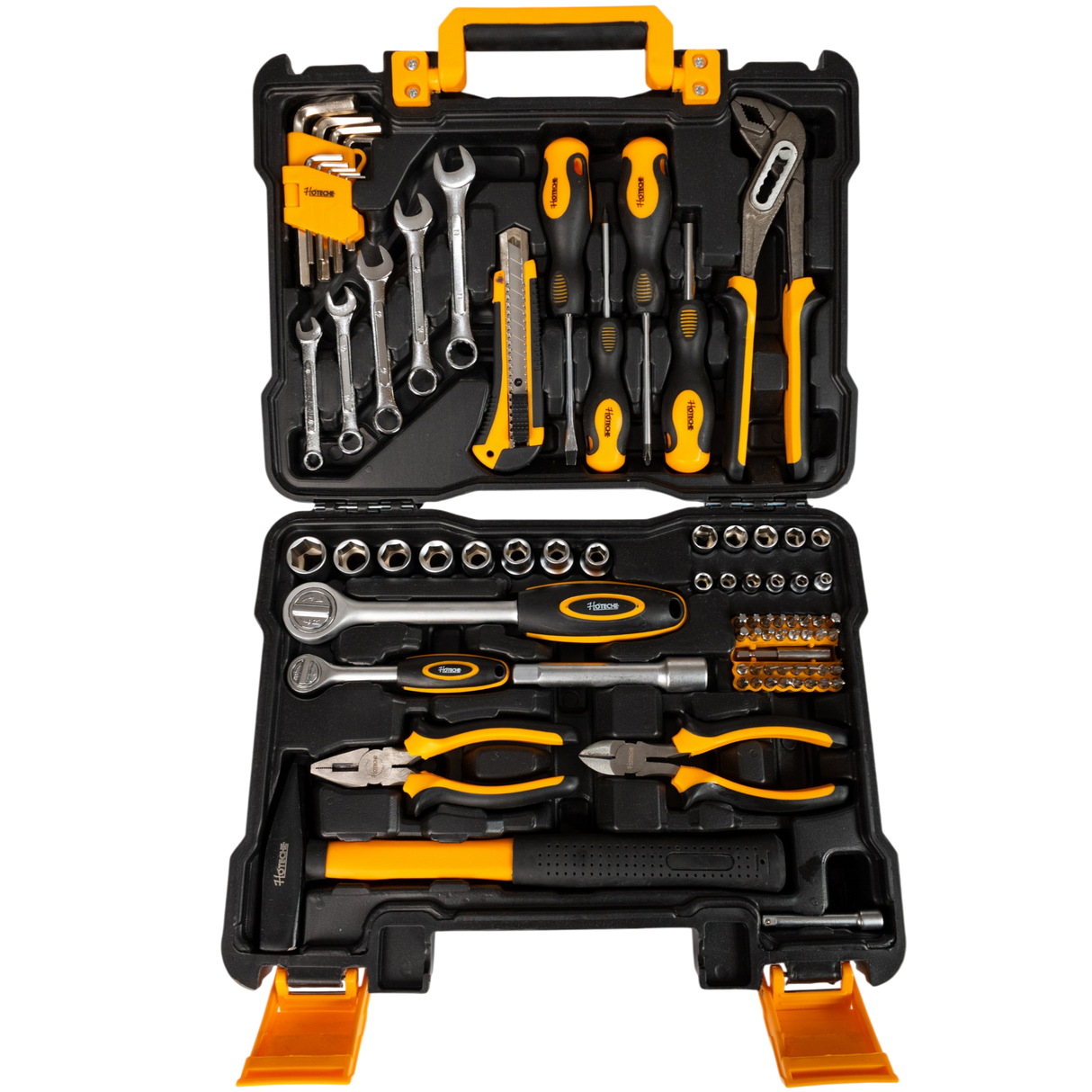 Kit Herramientas Con Ratchet 1/2 Y 1/4 79 Piezas Hoteche