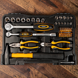 Kit Herramientas Con Ratchet 1/2 Y 1/4 79 Piezas Hoteche