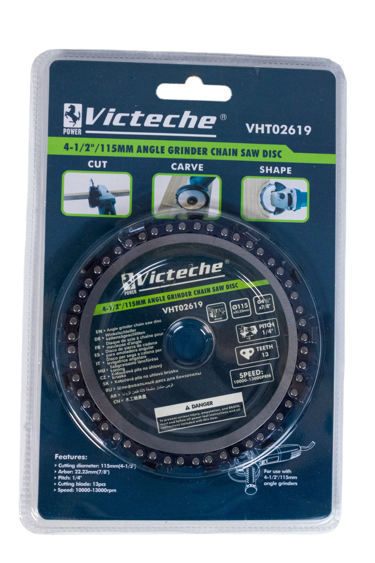 Disco Sierra Madera Para Esmeril Tipo Cadena 4 1/2 Victeche