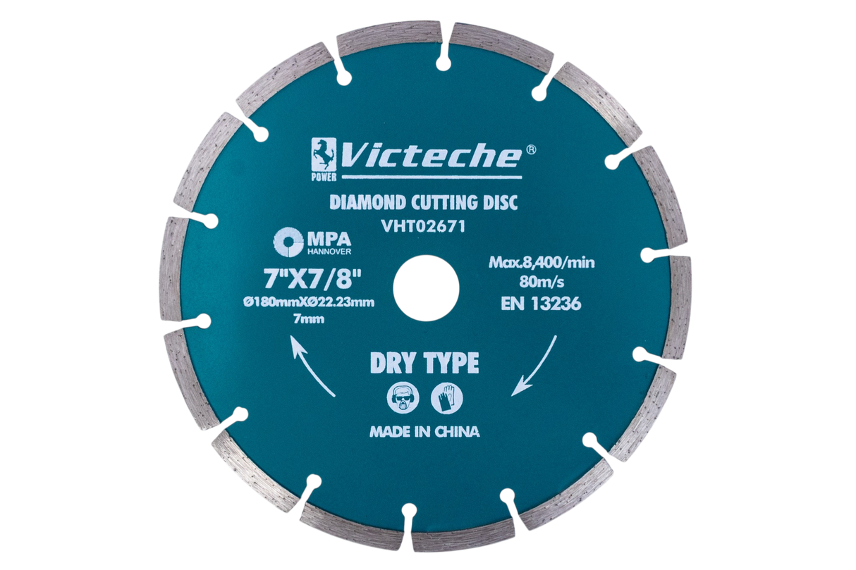 Disco De Corte Segmentado De Diamante 7 180mm Victeche - GASKA