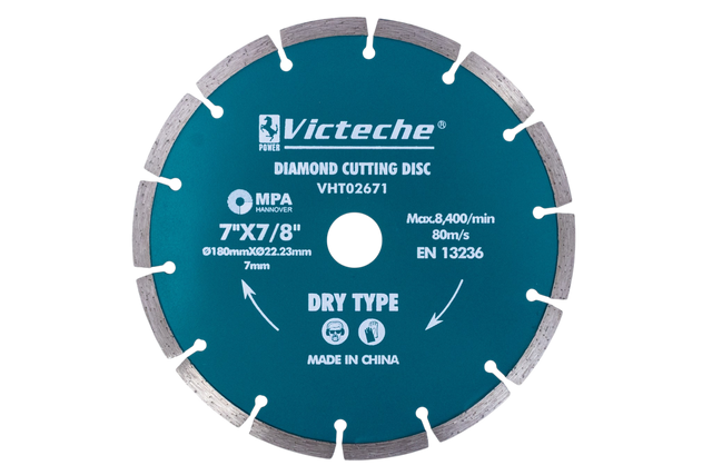 Disco De Corte Segmentado De Diamante 7 180mm Victeche - GASKA