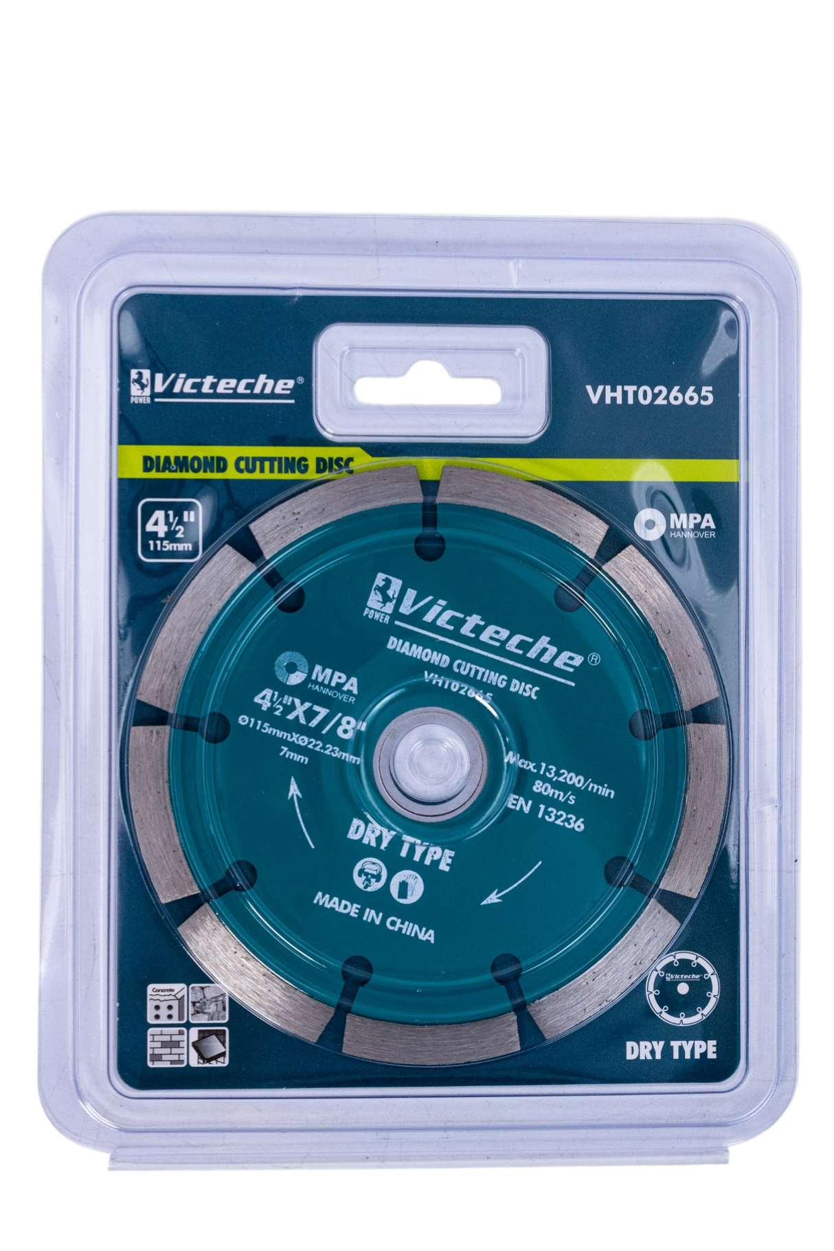 Disco De Corte Segmentado 115mm 4 1/2 Victeche