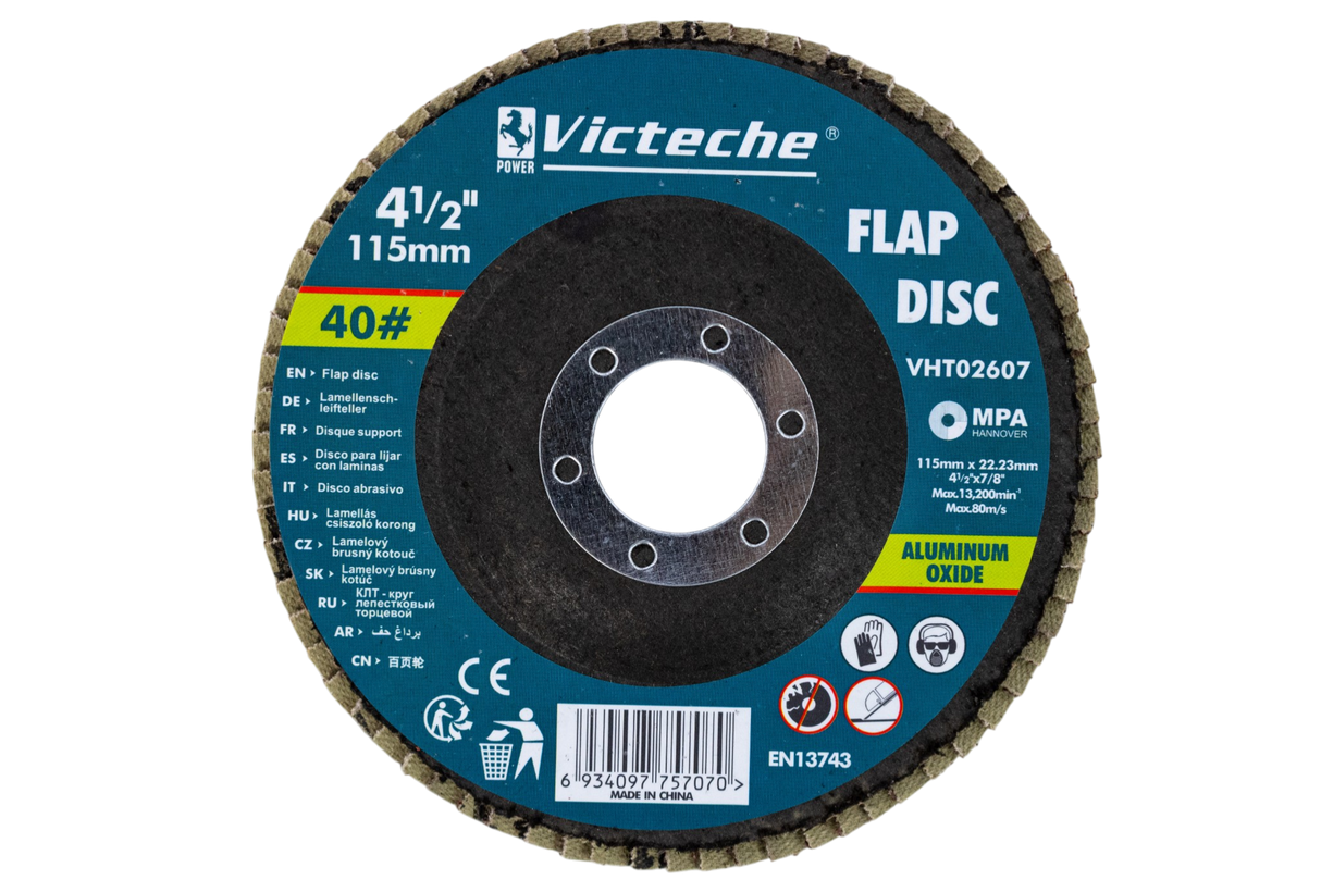 Disco Flap Lija 4-1/2 7/8 Victeche