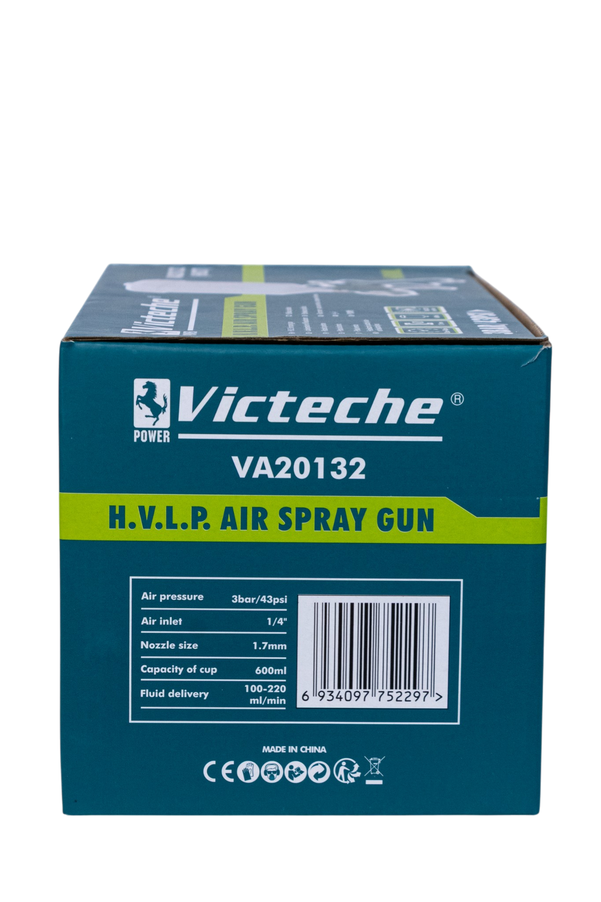 Pistola De Aire Para Pintar Envase 600ml Pico 1.5 Victeche