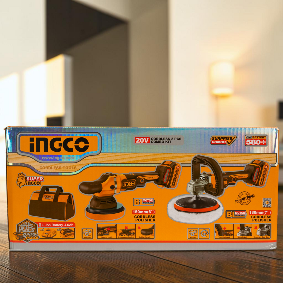 Kit Pulidoras Rotativas Para Automóvil 6 Velocidades Ingco