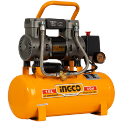 Compresor De Aire 15 Litros 1.5hp Sin Aceite Ingco