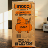 Compresor De Aire 24 Litros 2hp Sin Aceite Ingco