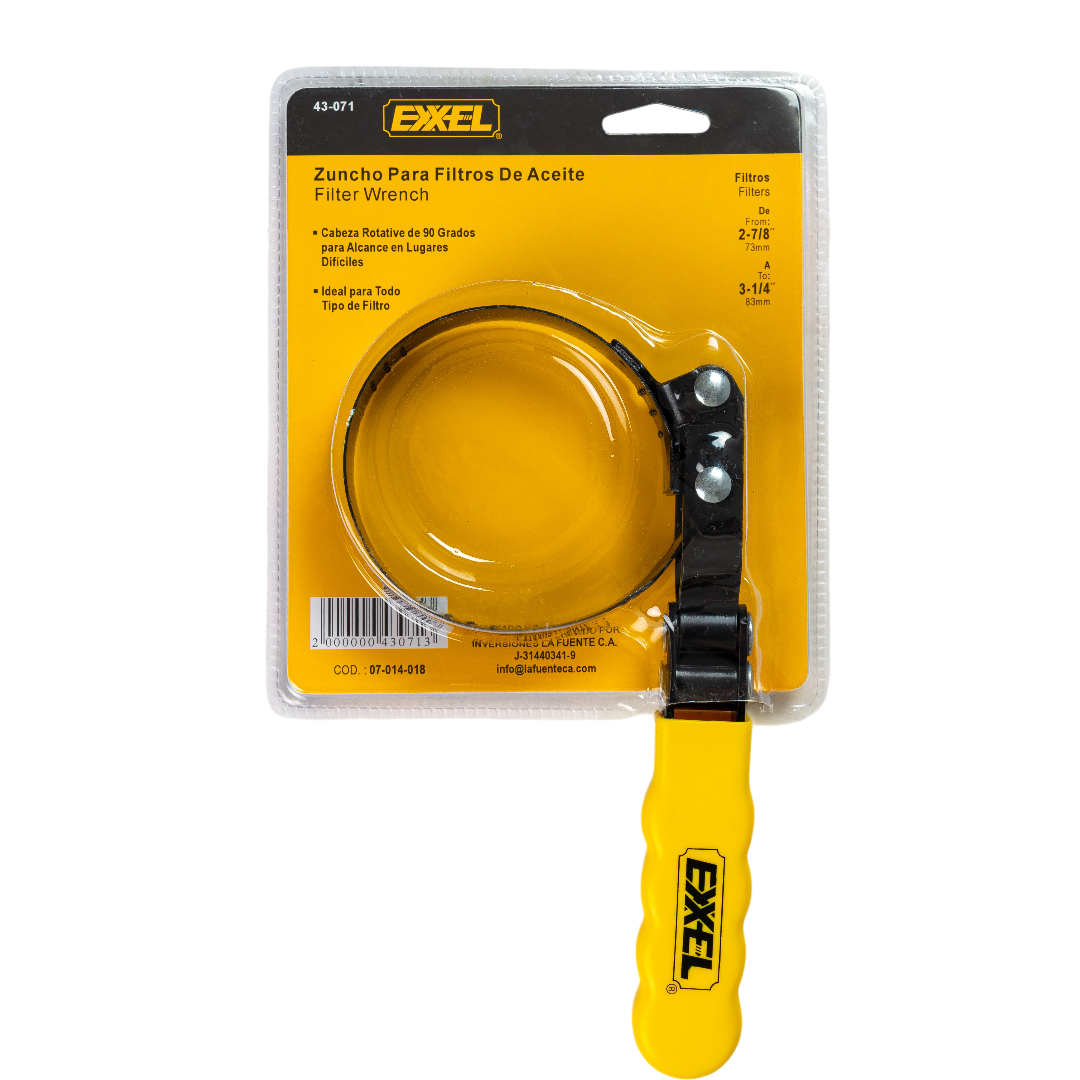 Zuncho Llave De Filtro De Aceite Ajustable Exxel
