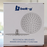 Regadera Redonda Anticalcárea 8 Ultra Plana Plateada Belt-g