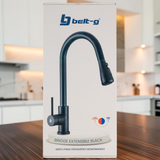 Grifo Llave Cocina Extensible Para Fregadero Negro Belt-g