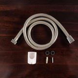 Ducha Telefono Plastico Blanco Manguera Acero Belt-g