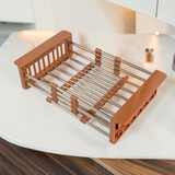 Escurridor Extensible Topo Acero Inoxidable Marrón Belt-g