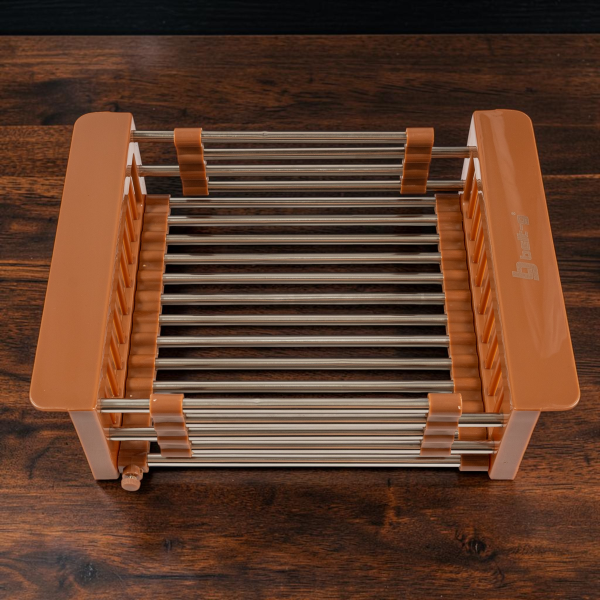 Escurridor Extensible Topo Acero Inoxidable Marrón Belt-g