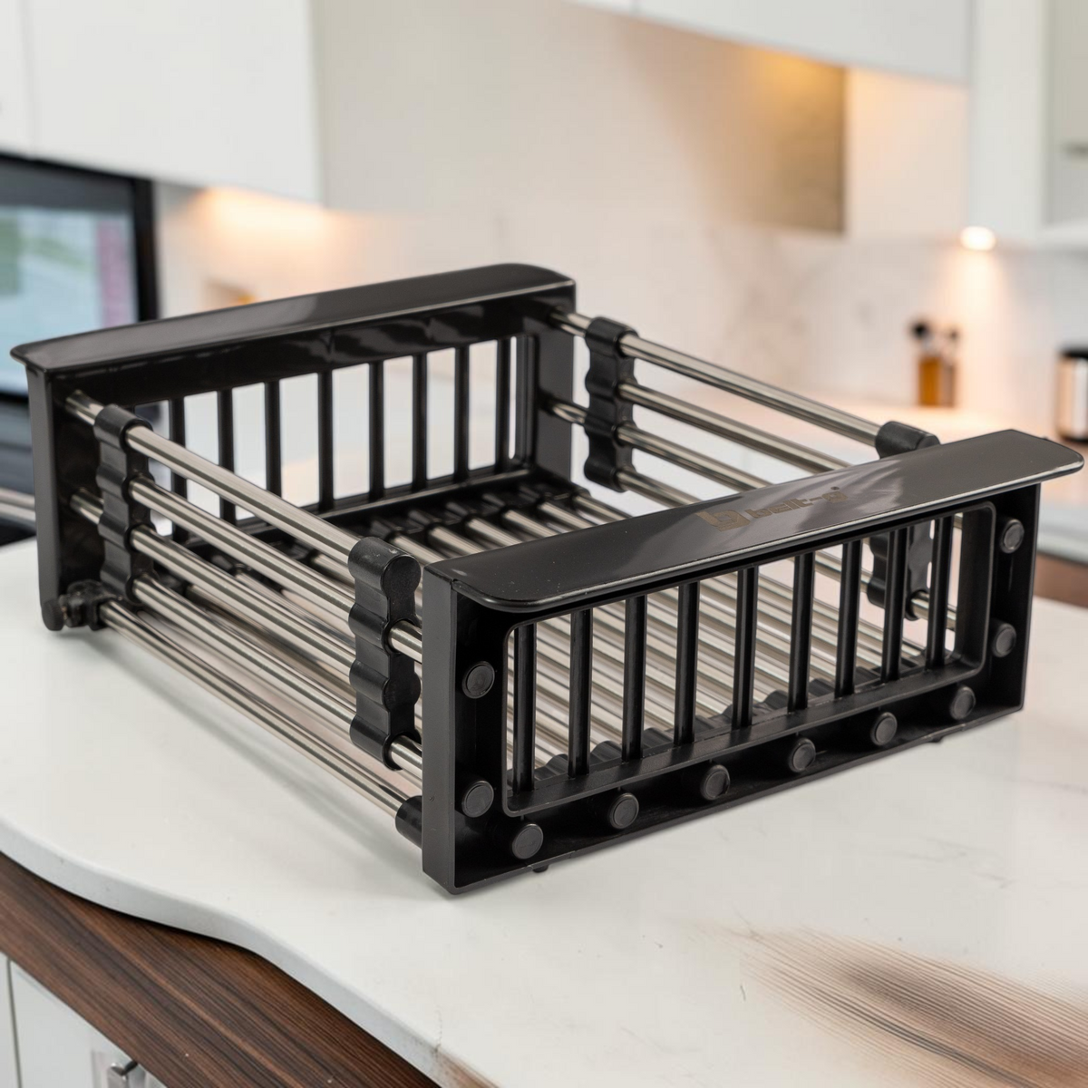 Escurridor Extensible Topo Acero Inoxidable Marrón Belt-g