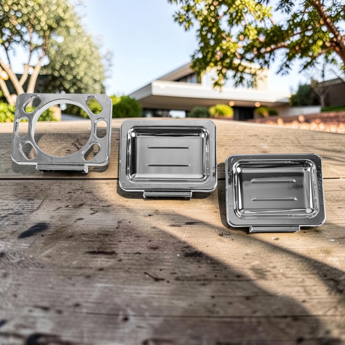 Juego Set De Accesorios Para Baño De Lujo En Acero Belt-g