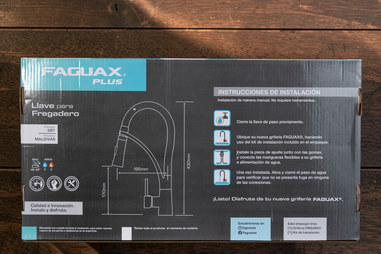 Grifo Llave Lavaplatos Fregadero Monomando Faguax