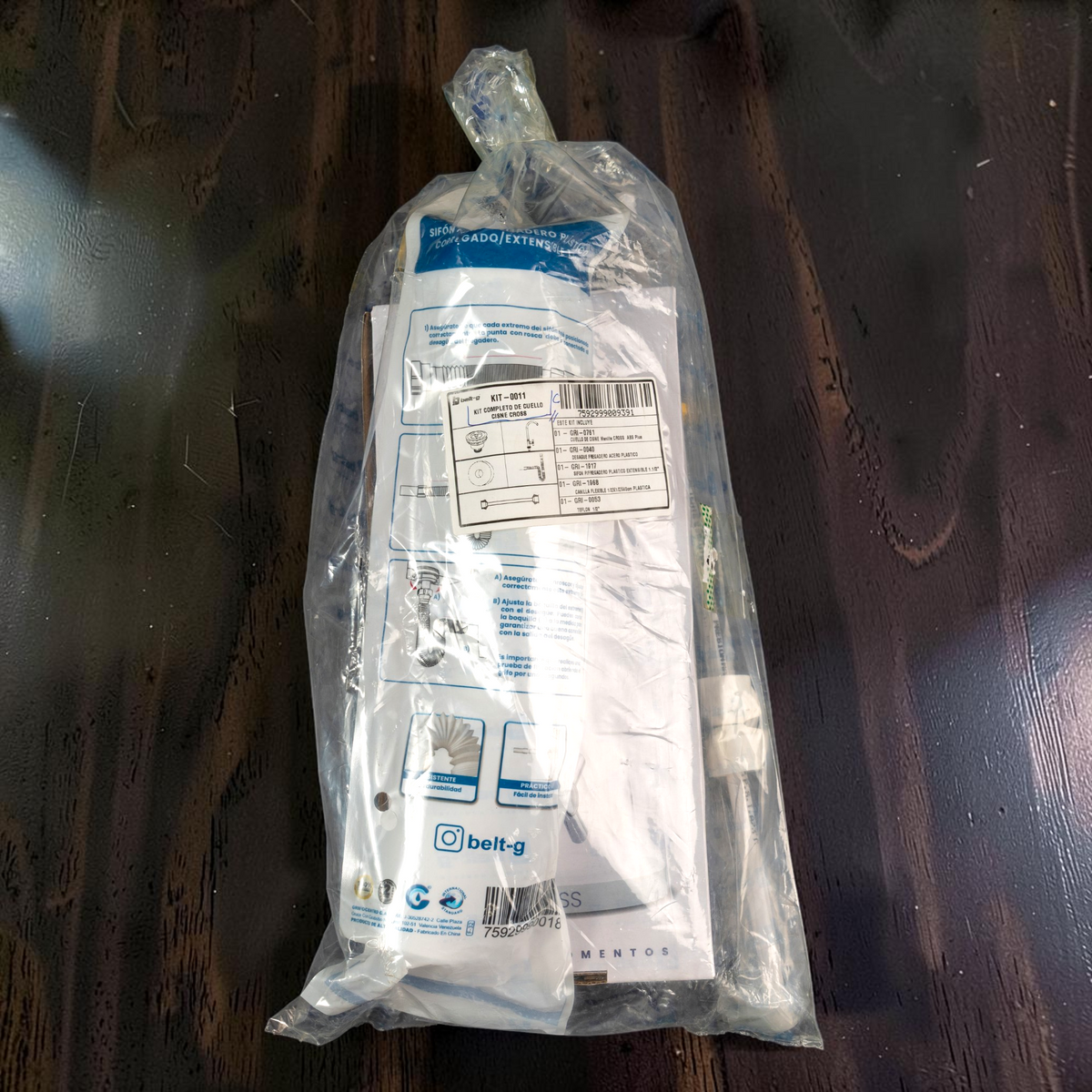 Kit Llave De Lavamanos Monomando Agua Fria/caliente Belt-g