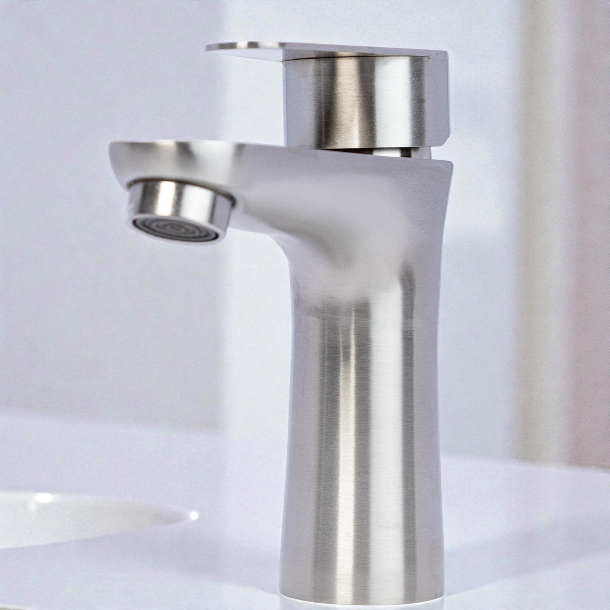 Llave Para Lavamanos De Lujo Acero Inoxidable Faguax