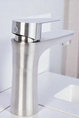 Llave Para Lavamanos De Lujo Acero Inoxidable Faguax