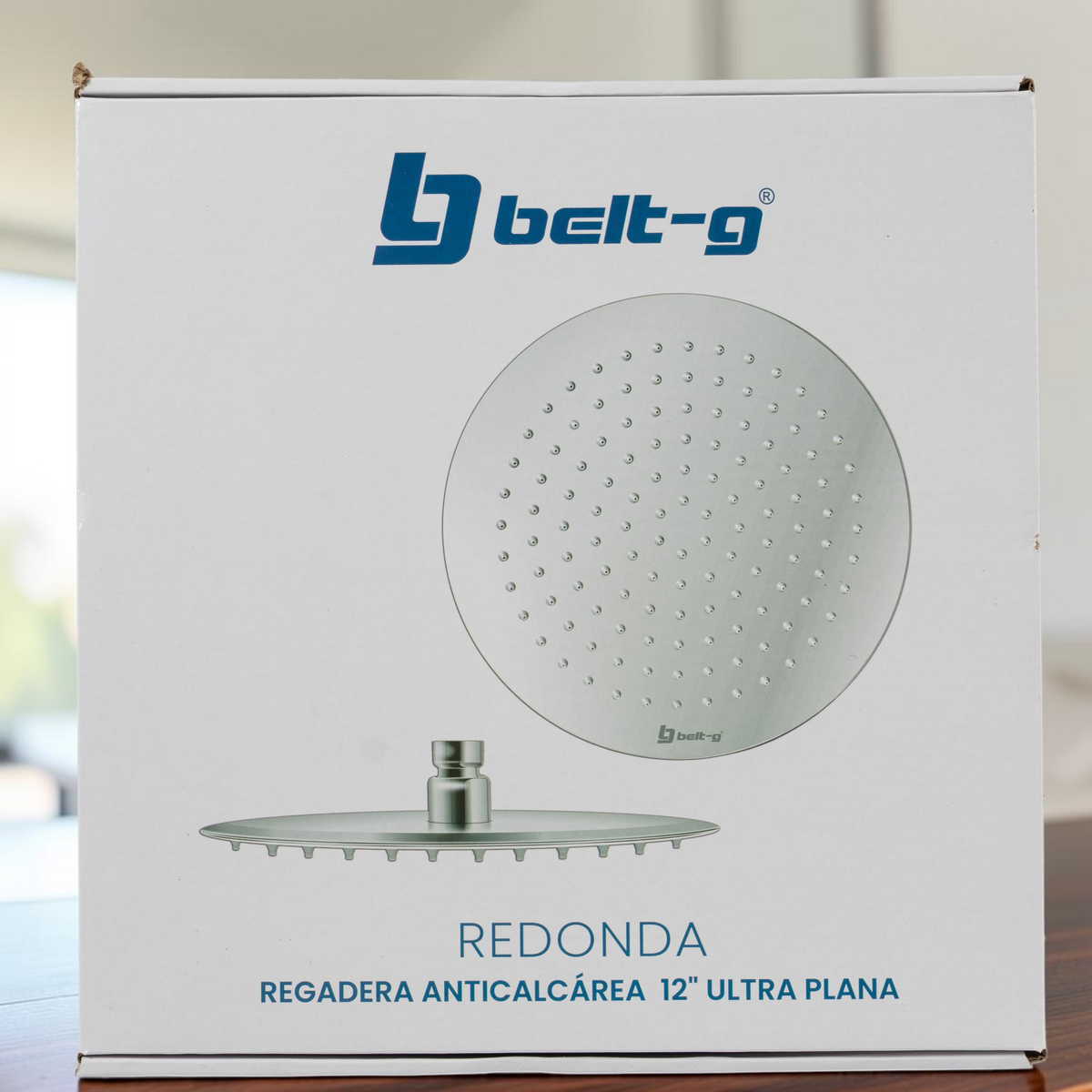 Regadera Redonda Anticalcárea 12 Ultra Plana Belt-g