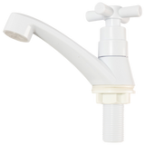 Llave Grifo Lavamano Individual Abs Blanco Griven