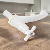 Llave Grifo Lavamano Individual Abs Blanco Griven