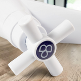 Llave Grifo Lavamano Individual Abs Blanco Griven