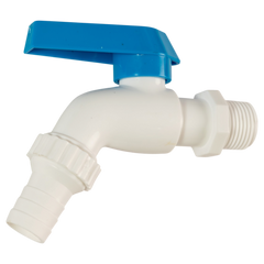 Llave Chorro Para Jardín Plástico 1/2 Blanco Griven
