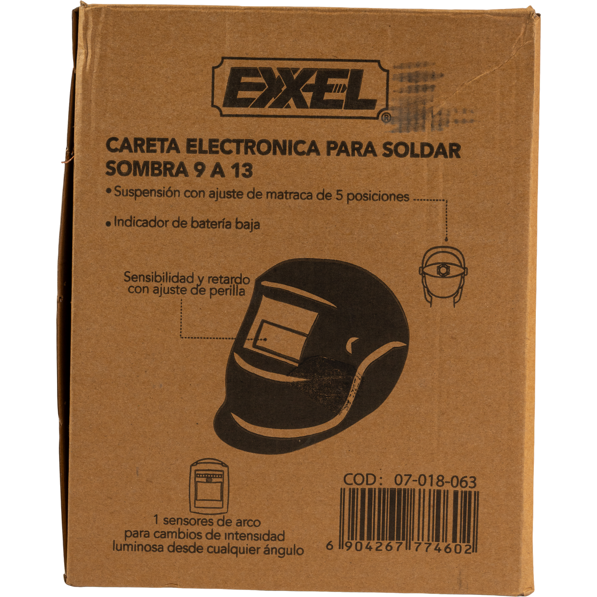 Careta Mascara Electronica Para Soldar 9-13 Exxel