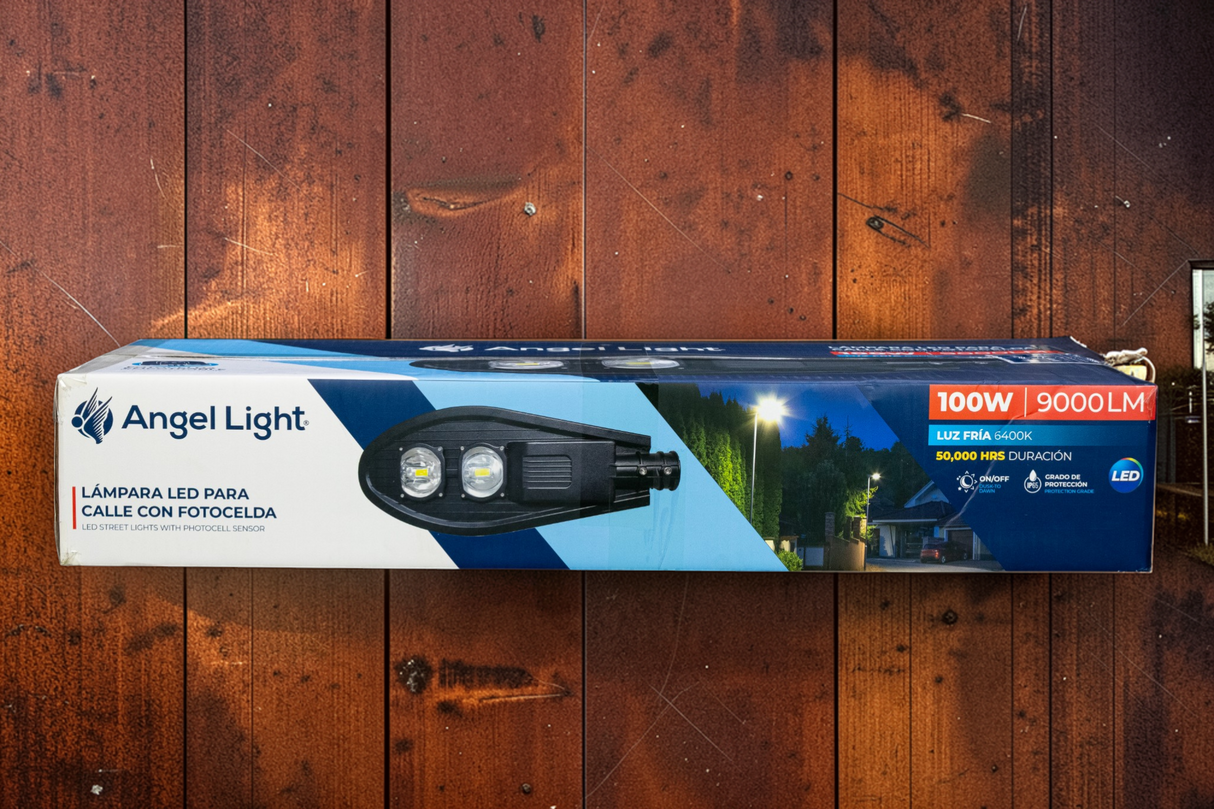 Lámpara Led Alumbrado Público Con Fotocelda 100w Angel Light