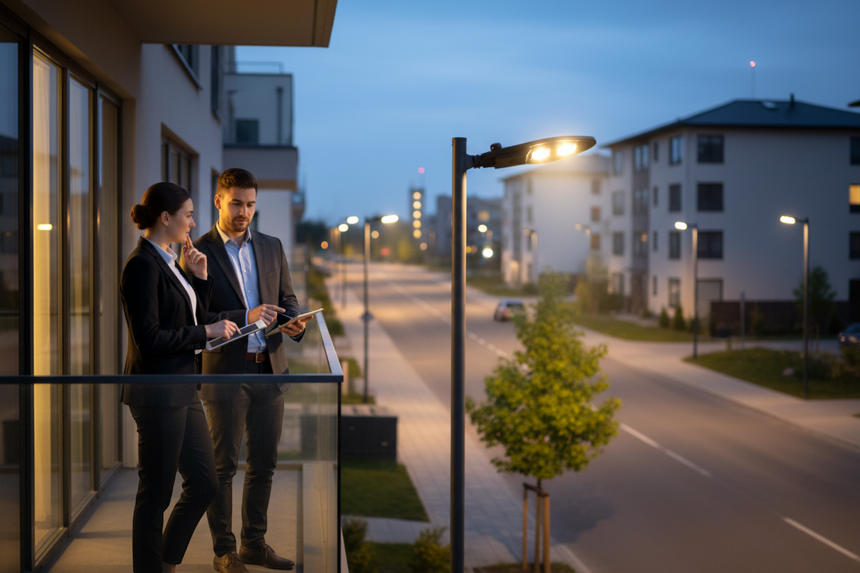 Lámpara Led Alumbrado Público Con Fotocelda 100w Angel Light