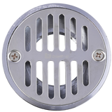 Rejilla Centro Piso Standard Con Cuello Cromada Wadfow